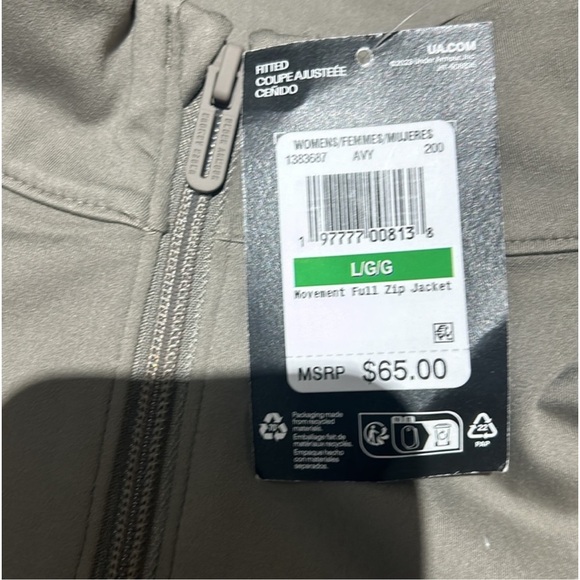 Under Armor Large Zip Jacket
Clay / taupe color
Fitted
Movement Full Zip Jogger - Picture 2 of 4